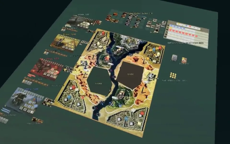 The Kemet tutorial’s 3D game table